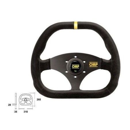 VOLANTE OMP KUBIC NEGRO/NEGRO 310mm