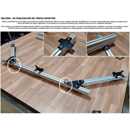 Triple monitor articulado ALU