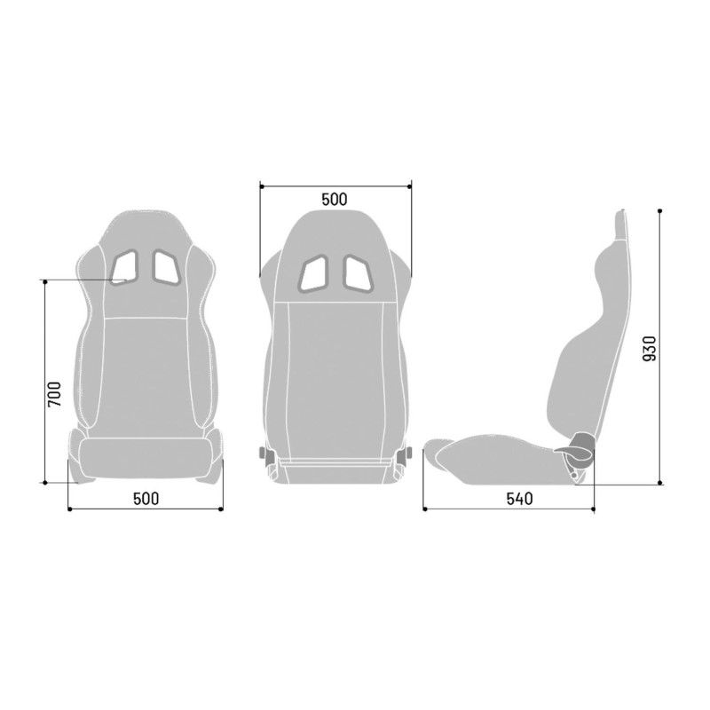 Asiento Sparco R100 negro Sky