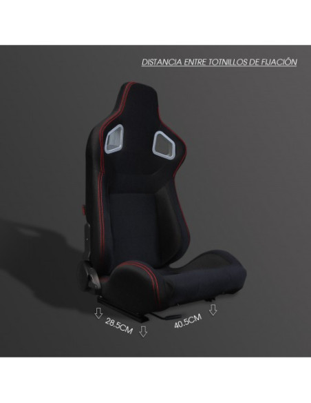 Asiento carbono CS-1 Tela