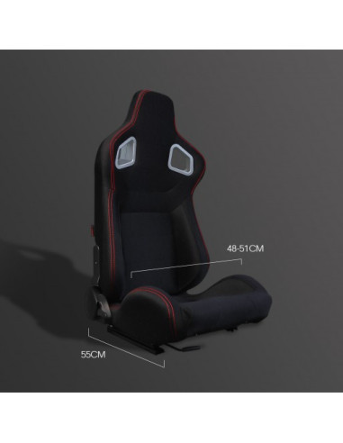 Asiento carbono CS-1 Tela